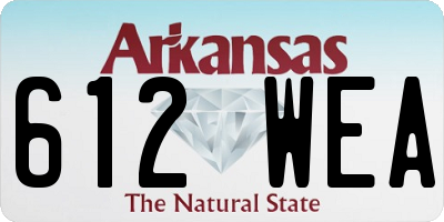 AR license plate 612WEA