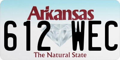 AR license plate 612WEC
