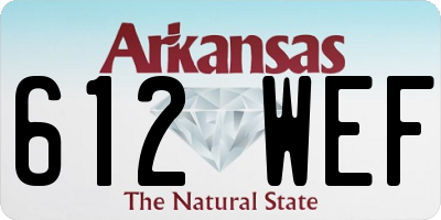 AR license plate 612WEF