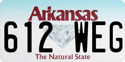 AR license plate 612WEG