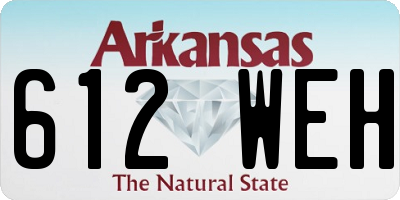 AR license plate 612WEH