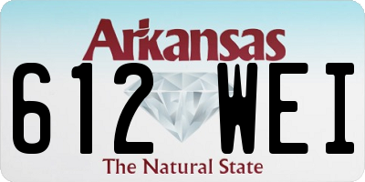 AR license plate 612WEI