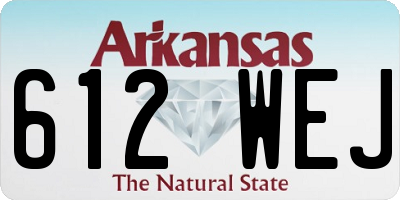 AR license plate 612WEJ