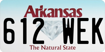 AR license plate 612WEK