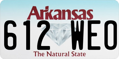 AR license plate 612WEO