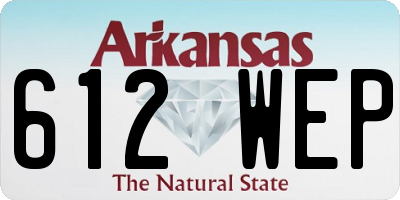 AR license plate 612WEP