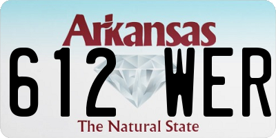AR license plate 612WER