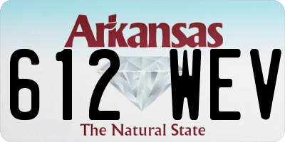 AR license plate 612WEV