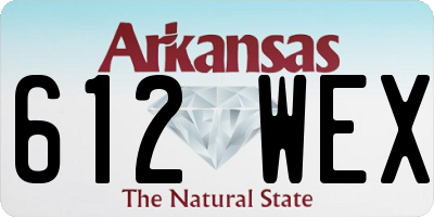 AR license plate 612WEX