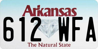 AR license plate 612WFA