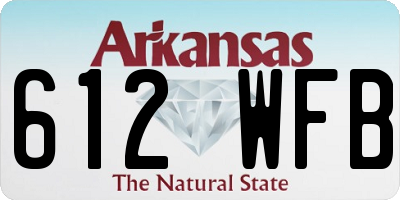 AR license plate 612WFB