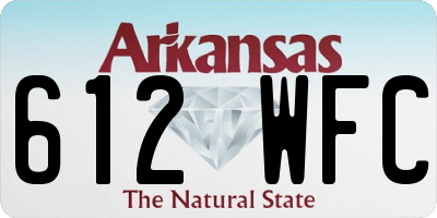 AR license plate 612WFC