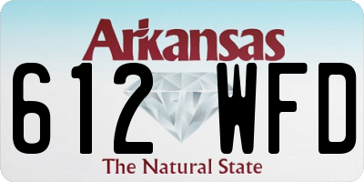 AR license plate 612WFD
