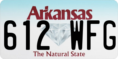 AR license plate 612WFG