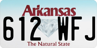 AR license plate 612WFJ