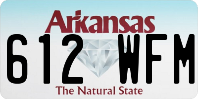 AR license plate 612WFM