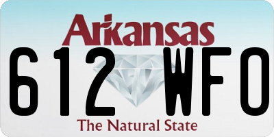 AR license plate 612WFO