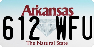 AR license plate 612WFU