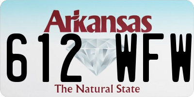 AR license plate 612WFW