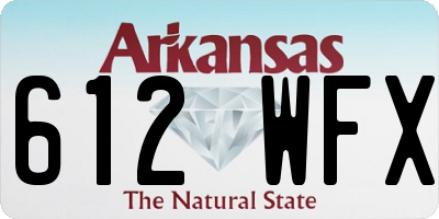 AR license plate 612WFX
