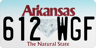 AR license plate 612WGF