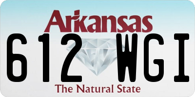 AR license plate 612WGI