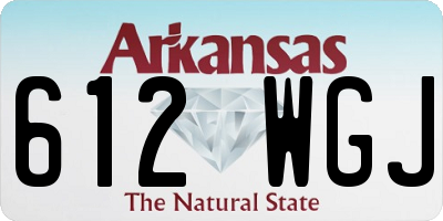 AR license plate 612WGJ