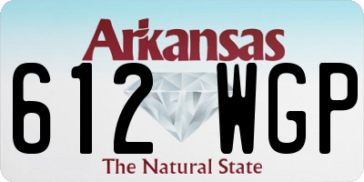 AR license plate 612WGP
