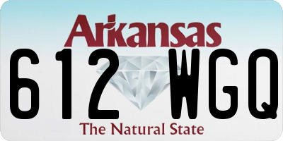 AR license plate 612WGQ