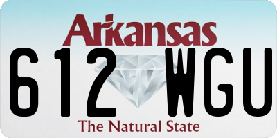AR license plate 612WGU