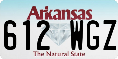 AR license plate 612WGZ