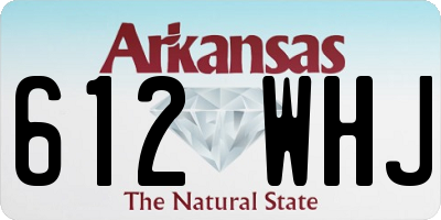 AR license plate 612WHJ
