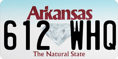 AR license plate 612WHQ