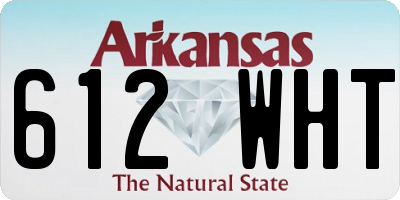AR license plate 612WHT