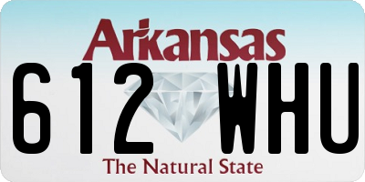 AR license plate 612WHU