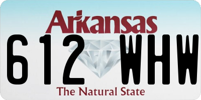 AR license plate 612WHW