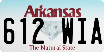 AR license plate 612WIA