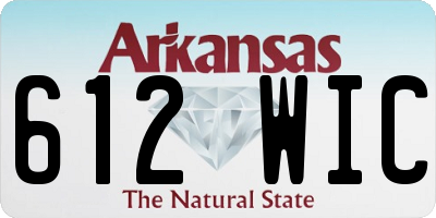AR license plate 612WIC