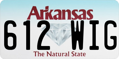 AR license plate 612WIG