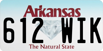 AR license plate 612WIK