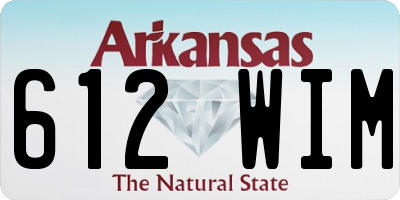 AR license plate 612WIM