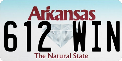 AR license plate 612WIN