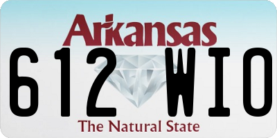 AR license plate 612WIO