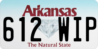 AR license plate 612WIP
