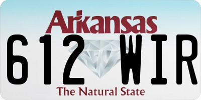 AR license plate 612WIR