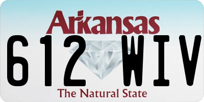 AR license plate 612WIV