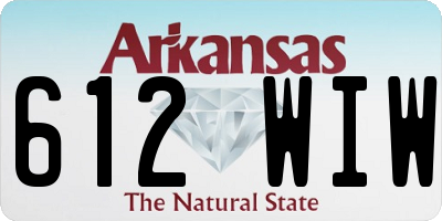 AR license plate 612WIW