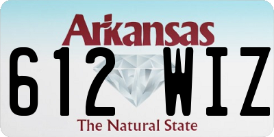 AR license plate 612WIZ