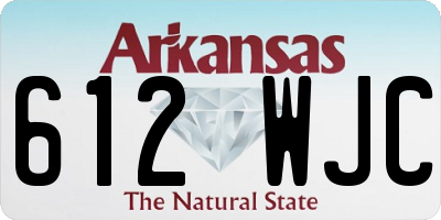 AR license plate 612WJC