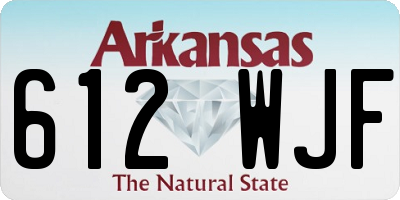 AR license plate 612WJF